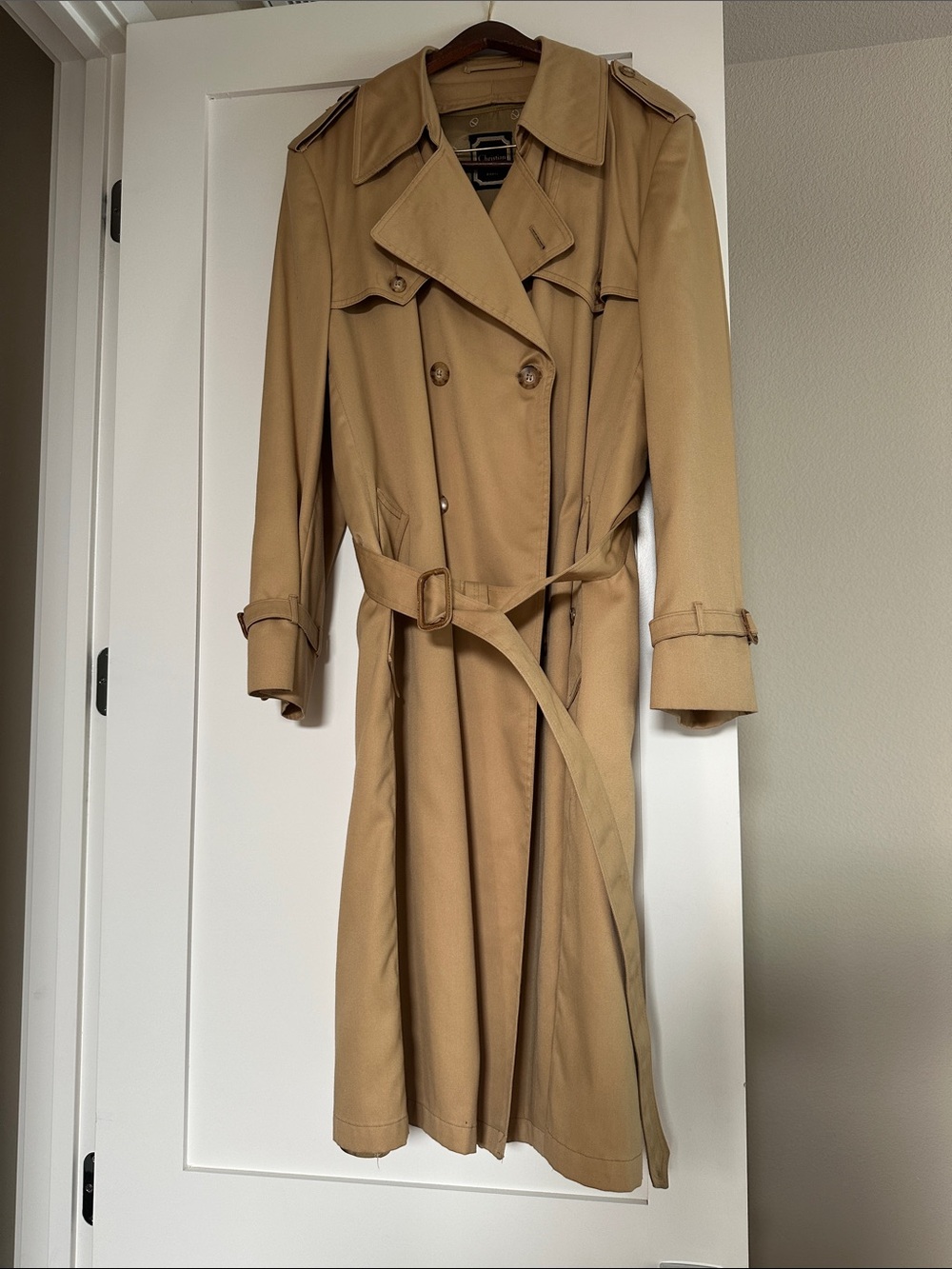 Vintage Christian Dior Trench Coat Men’s 44L Tan Gleneagles USA
